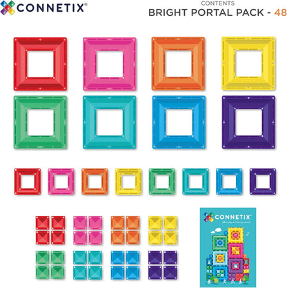 CONNETIX Magnetische Tegels Bright Portal Pack, 48 Stuks