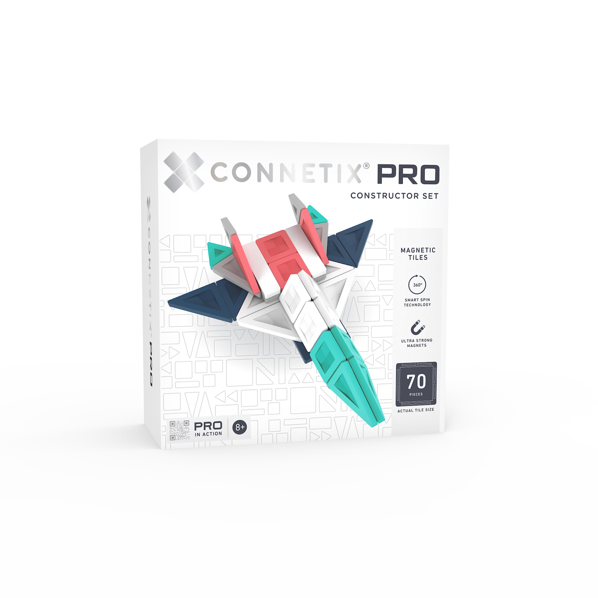 CONNETIX PRO Magnetische Tegels Constructieset, 70 Stuks