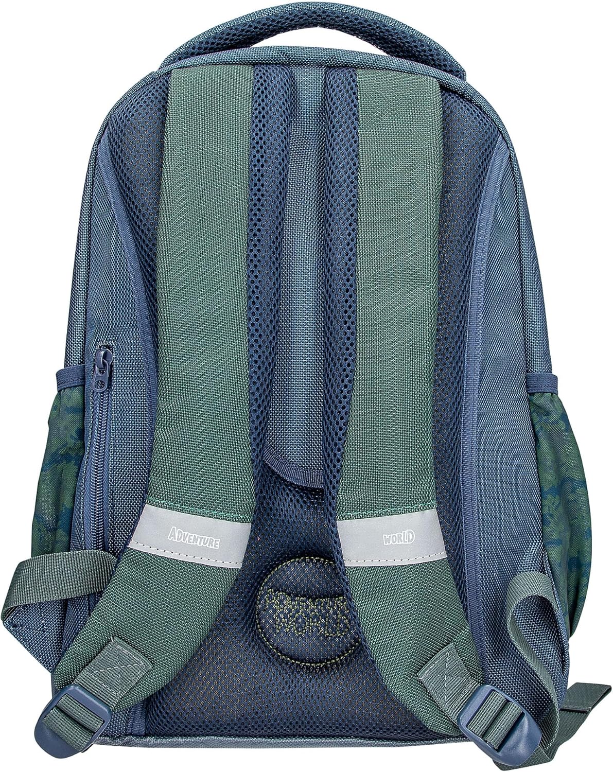 Depesche 13978 Adventure World School Backpack in Dark Blue and Green with Dark Snakes Motif, School Bag with Adjustable Straps