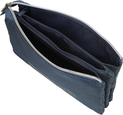 Depesche Adventure World 13979 Fan Pencil Case in Dark Blue and with Snakes Motif, Pencil Case with 3 Compartments and Zip