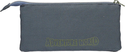 Depesche Adventure World 13979 Fan Pencil Case in Dark Blue and with Snakes Motif, Pencil Case with 3 Compartments and Zip