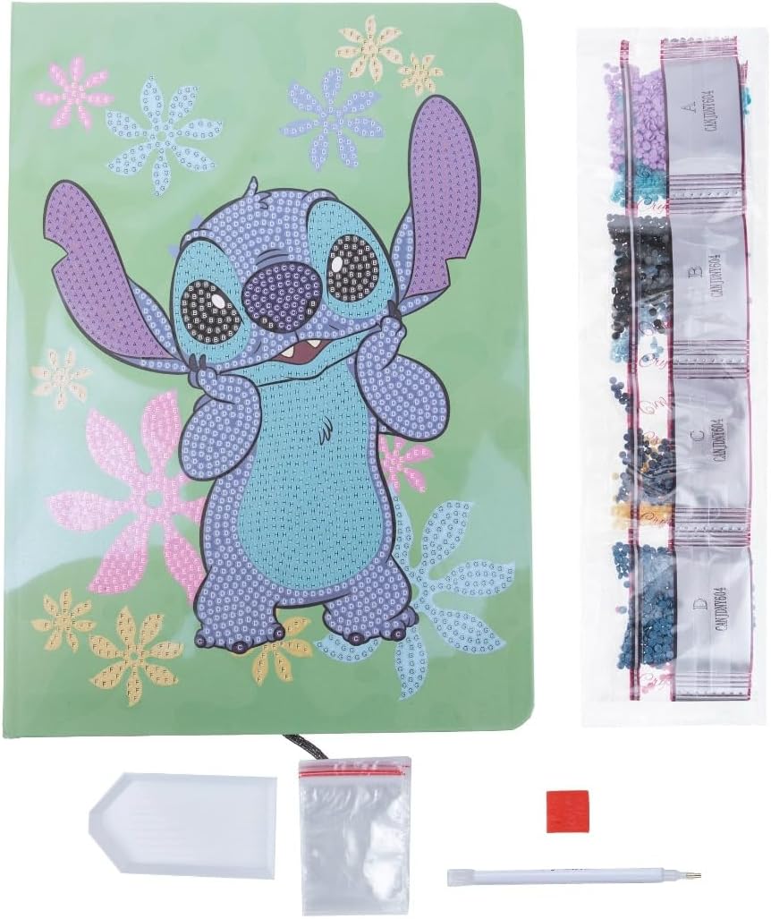 CRYSTAL ART Disney Stitch Notizbuch, 26 x 18 cm