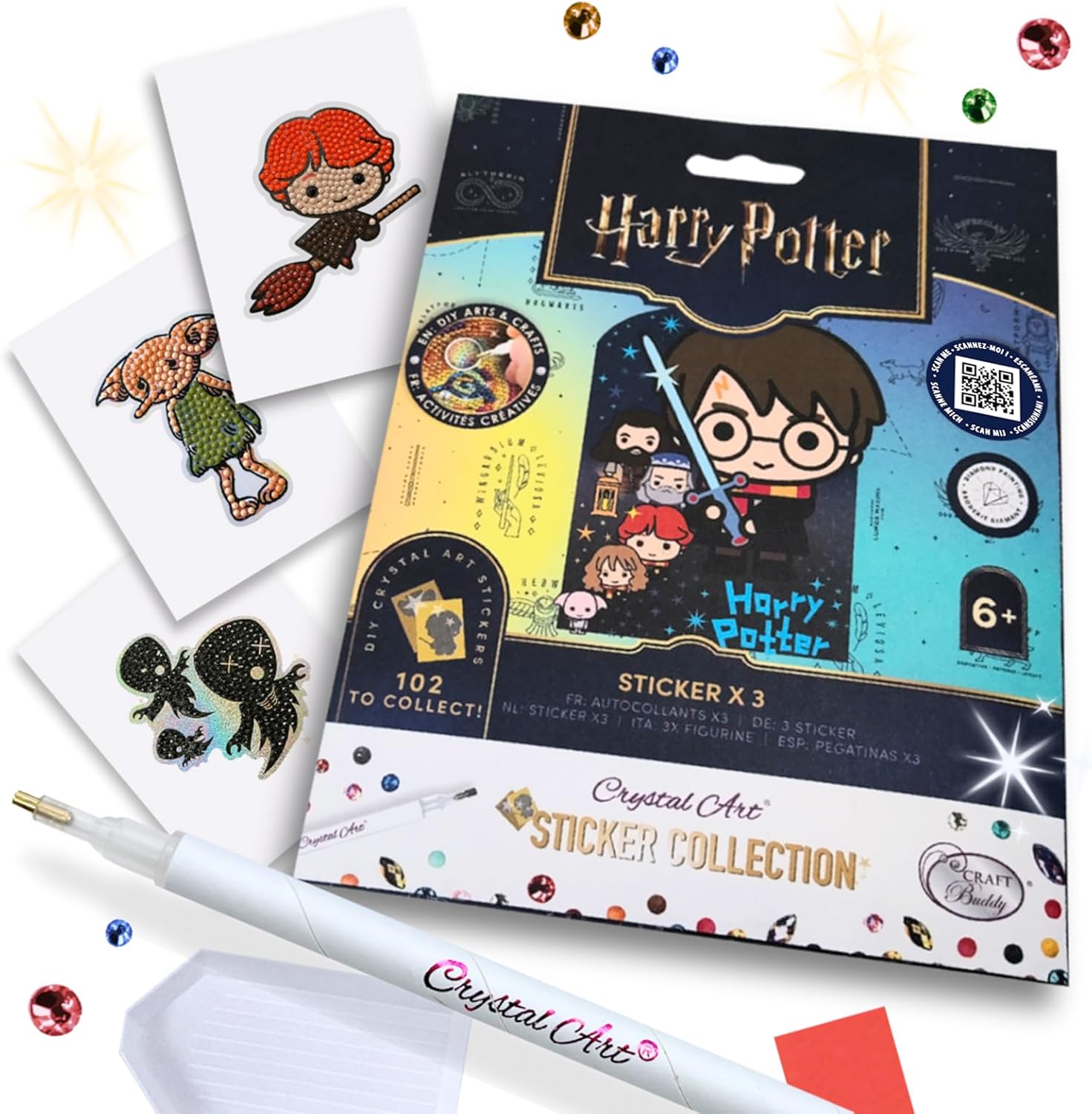 Harry Potter Crystal Art Stickeralbum Starterpaket