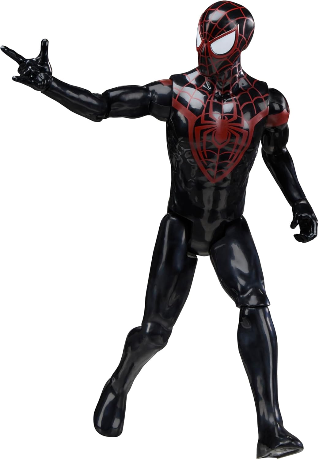Marvel Spider-Man Titan Series Miles Morales Action Figure, 30-cm-scale (12 Inch) Super Hero Toys for Children Ages 4+, Black