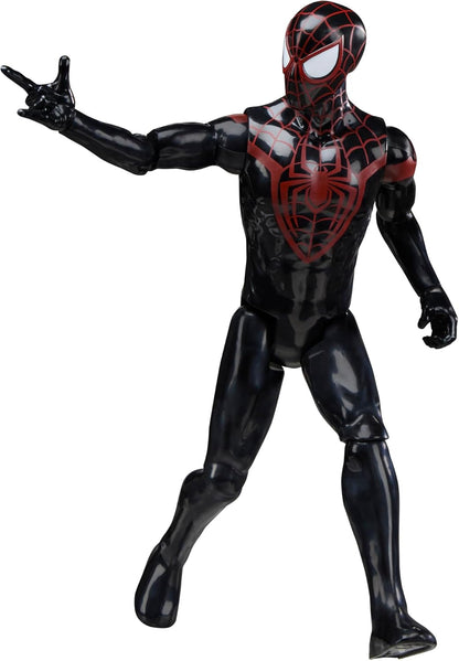 Marvel Spider-Man Titan Series Miles Morales Action Figure, 30-cm-scale (12 Inch) Super Hero Toys for Children Ages 4+, Black