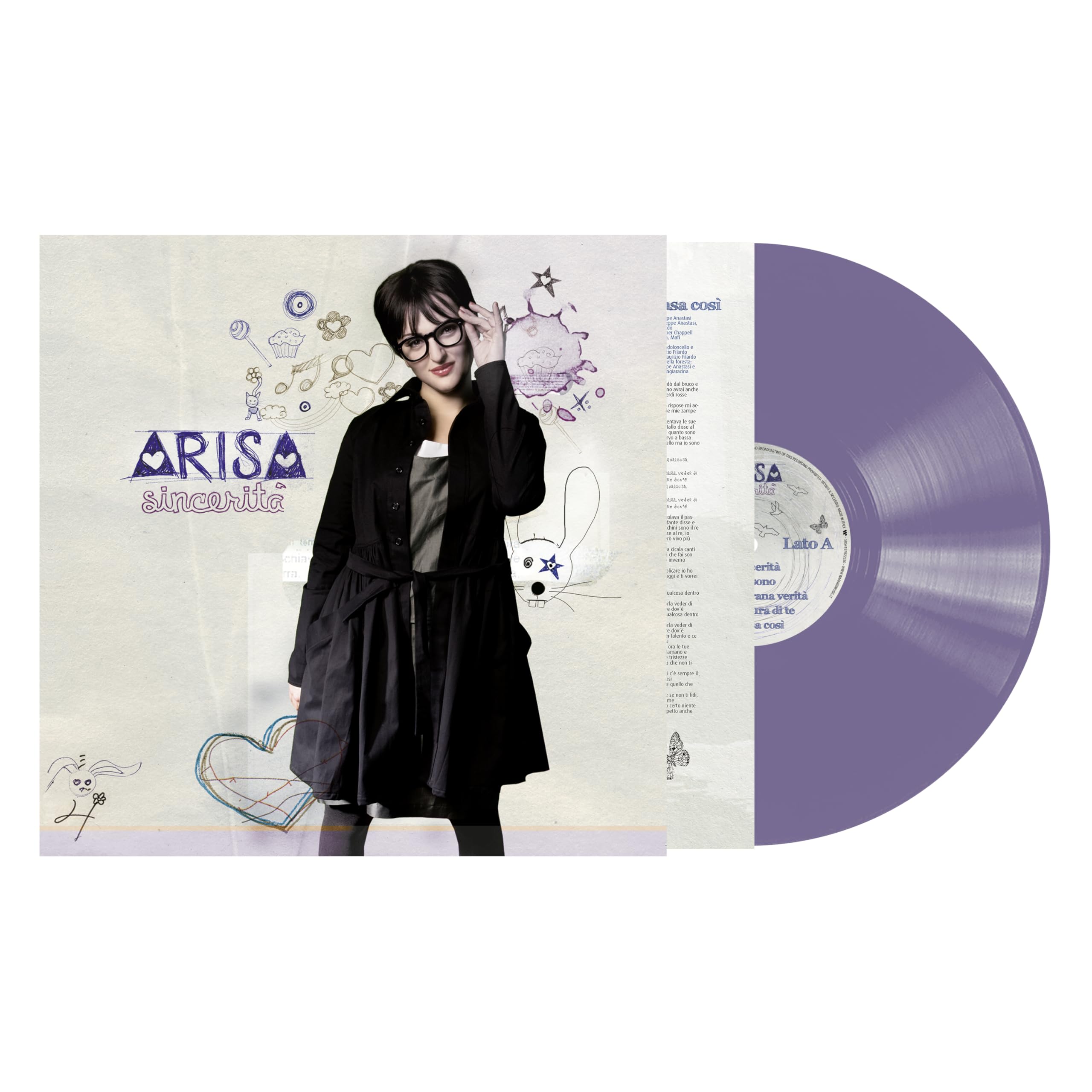 Sincerita' Vinile Lilla Trasparente Numerato