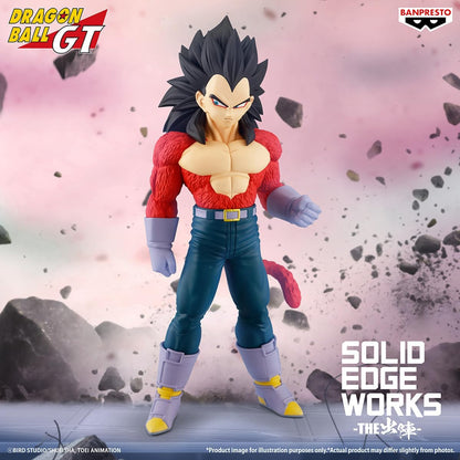 Banpresto Vegeta Super Saiyan 4 Dragon Ball GT Action Figure - Solid Edge Works 19 cm - BP29904P Multicolor - Collectible Figure - Great for Anime Fans