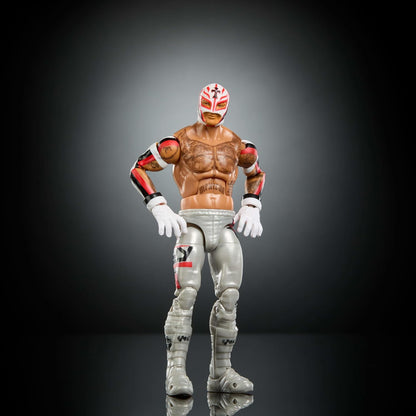 Mattel WWE Elite Action Figure & Accessories, Series #125 Set, 6-inch Collectible Rey Mysterio with 25 Articulation Points & Swappable Hands