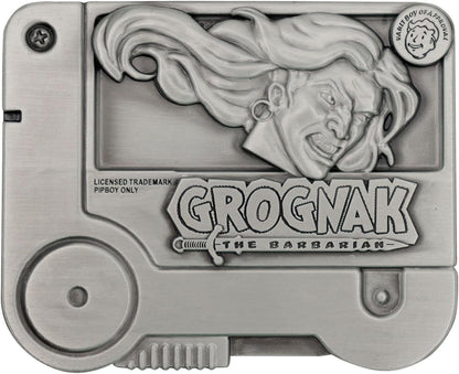 FaNaTtik Fallout Grognak the Barbarian Holotape Metal Replica - Edizione Limitata Numerata da Collezione con Supporto