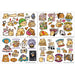 Fuzzballs Cute Anime Animal Tech Decal Stickers – 4 Reusable Vinyl Sheets for Laptop, Phone, Tablet, Console & Notebook Decoration