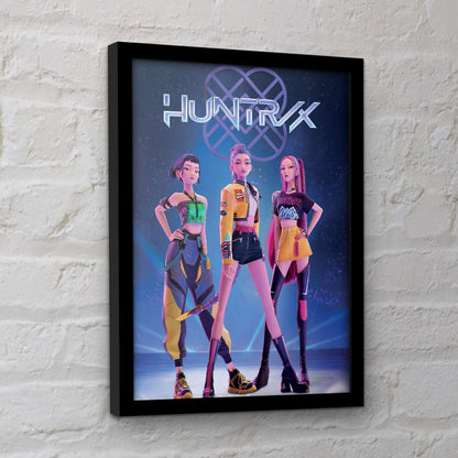 Pyramid International K-Pop Demon Hunters (Huntrix) 30cm x 40cm Framed Collector Print – Anime Inspired K-Pop Wall Art Poster for Home or Office