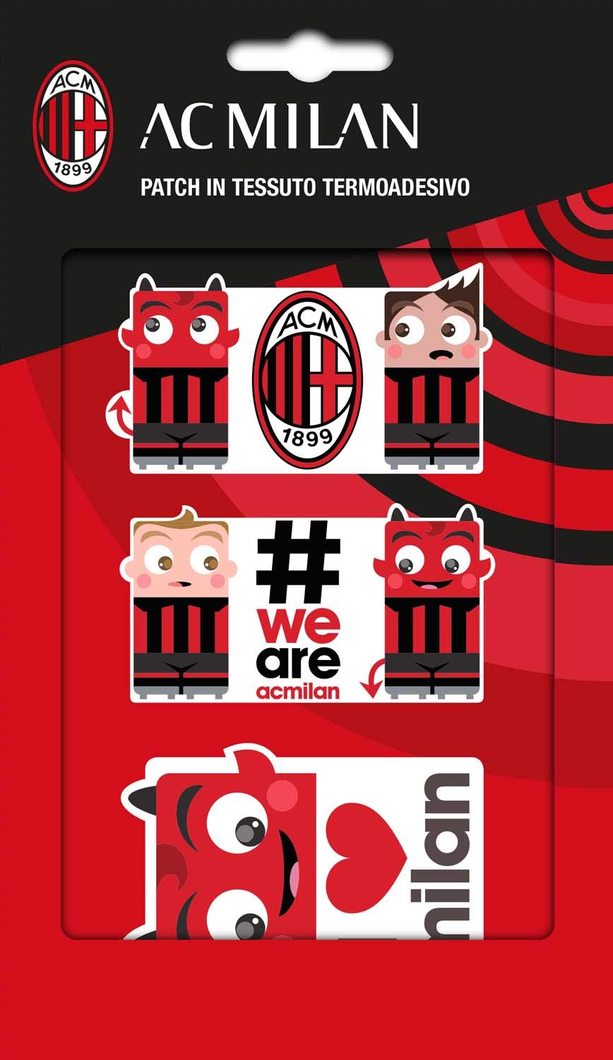 Imagicom Patchmil02 - Ac Milan Iron On Patch In Textile Graphic
