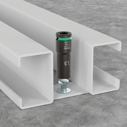 Wera 9660 Magnetic Rail B Impaktor Deep 1 Socket Set, 3/8" Drive, 10 Pieces