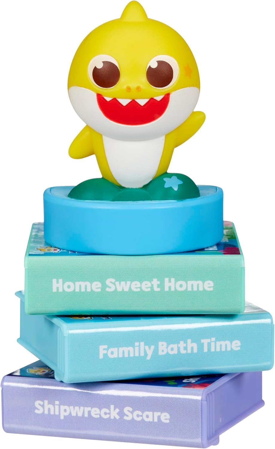 little tikes Baby Shark Family Collection for Story Dream Machine - 3 Stories & 1 Character, Storytime Books with Audio Play Character, For Boys and Girls Ages 3+