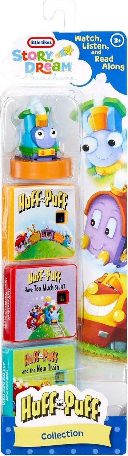 little tikes Huff and Puff Collection for Story Dream Machine - 3 Stories & 1 Character, Storytime Books with Audio Play Character, For Boys and Girls Ages 3+
