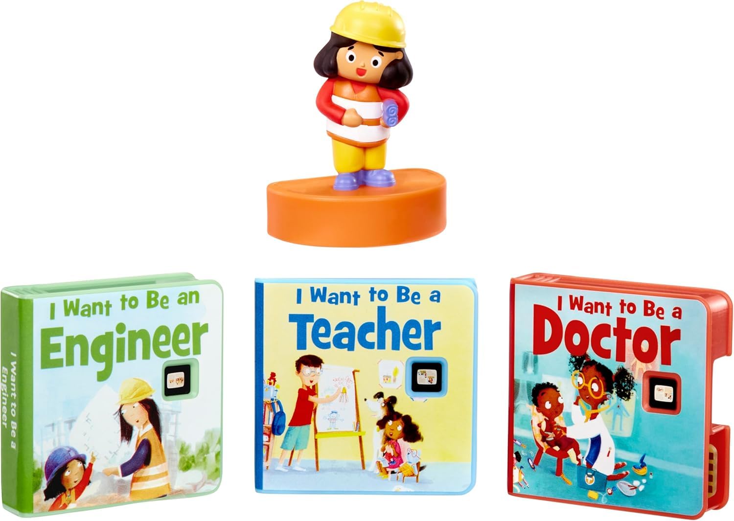 little tikes I Want to Be: Helper Collection for Story Dream Machine - 3 Stories & 1 Character, Storytime Books with Audio Play Character, For Boys and Girls Ages 3+