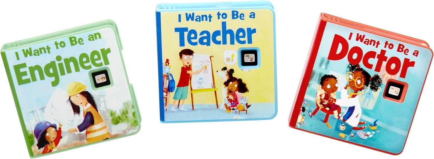 little tikes I Want to Be: Helper Collection for Story Dream Machine - 3 Stories & 1 Character, Storytime Books with Audio Play Character, For Boys and Girls Ages 3+