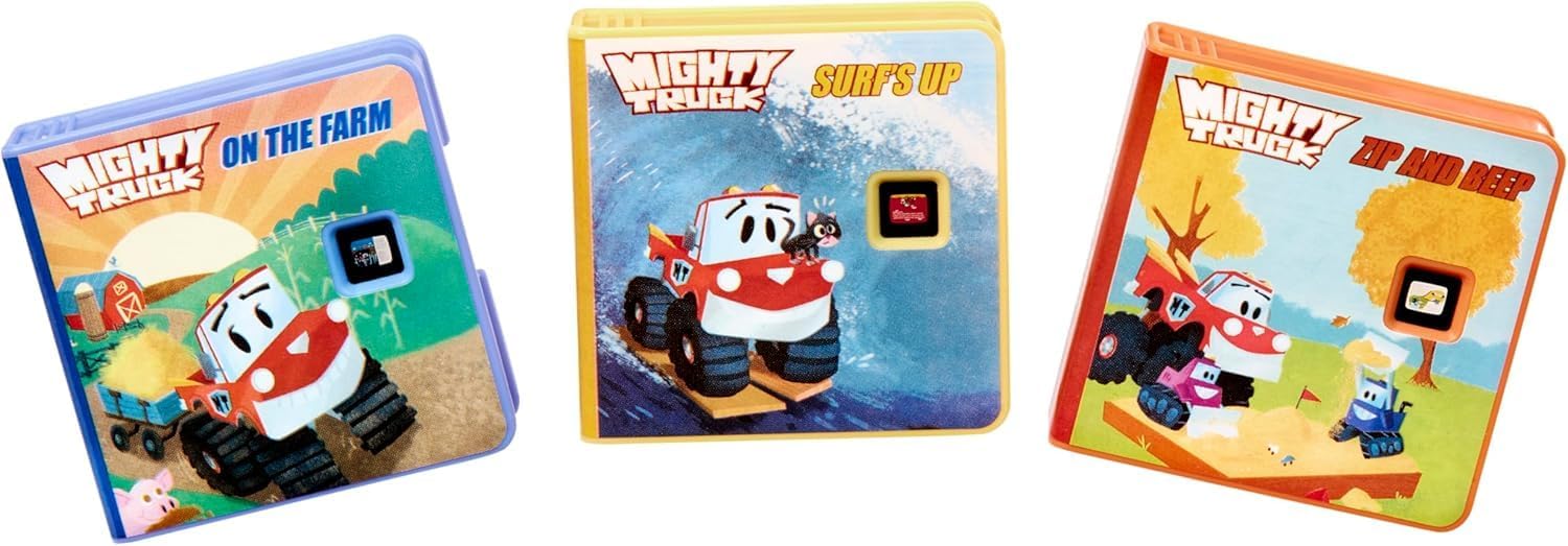 Little Tikes Mighty Truck Collection for Story Dream Machine - 3 Stories & 1 Character, Storytime Books with Audio Play Character, For Boys and Girls Ages 3+