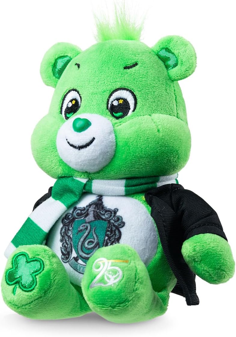 Care Bears x Harry Potter Slytherin Good Luck Bear 20cm Plush – Official Hogwarts House Collectible Soft Toy, Ages 4+