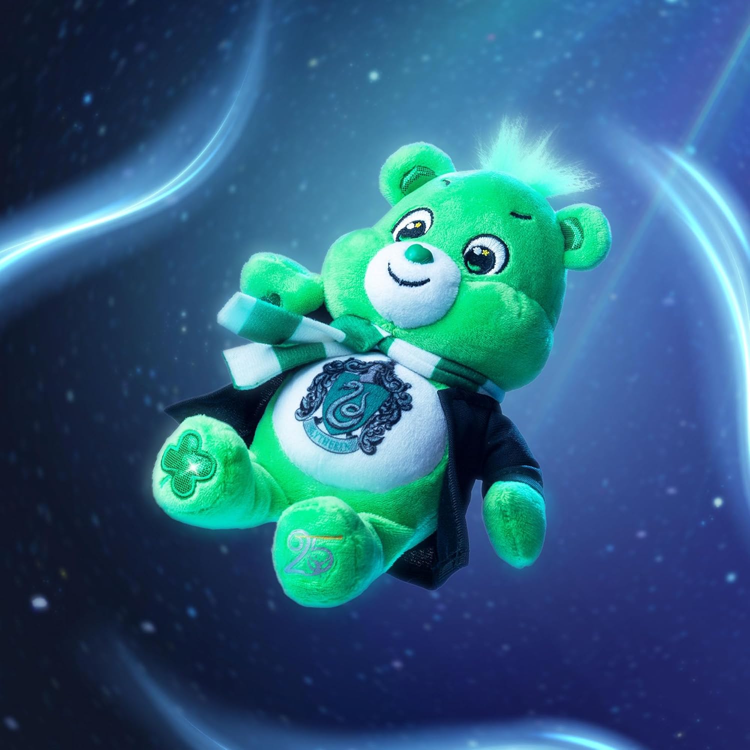 Care Bears x Harry Potter Slytherin Good Luck Bear 20cm Plush – Official Hogwarts House Collectible Soft Toy, Ages 4+