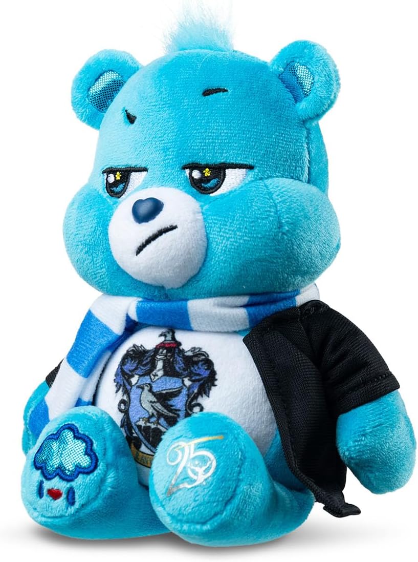 Care Bears x Harry Potter Ravenclaw Grumpy Bear 20cm Plush – Official Hogwarts House Collectible Soft Toy, Ages 4+