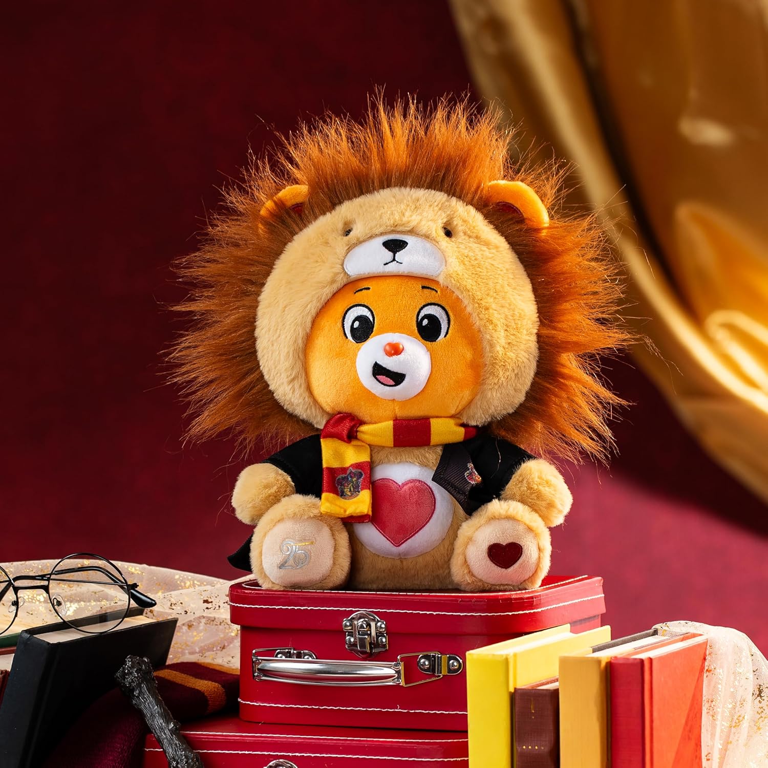 Care Bears x Harry Potter Gryffindor Tenderheart Bear 30cm Hoodie Plush – Premium Hogwarts House Collectible, Ages 4+