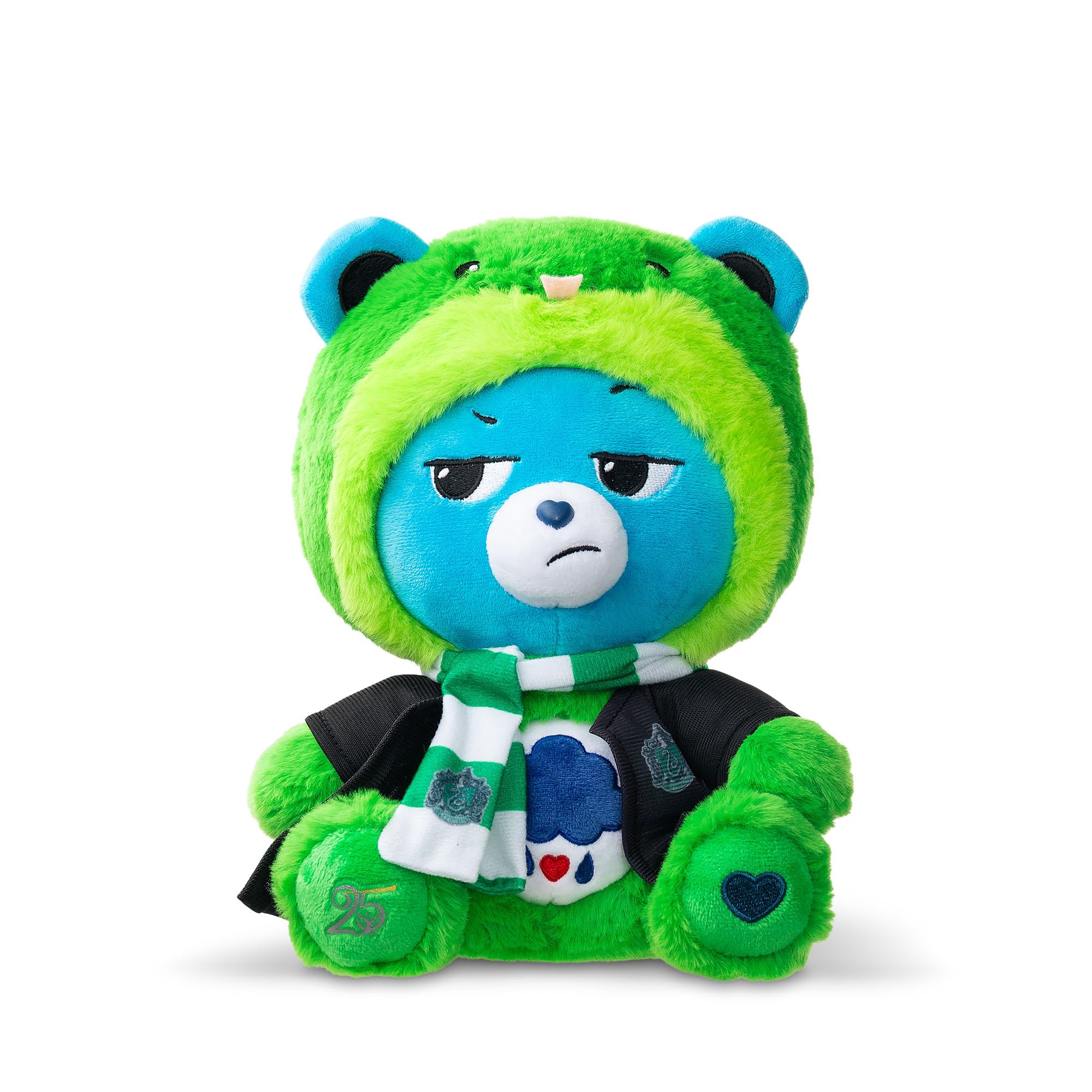Care Bears x Harry Potter Slytherin Grumpy Bear 30cm Hoodie Plush – Premium Hogwarts House Collectible, Ages 4+
