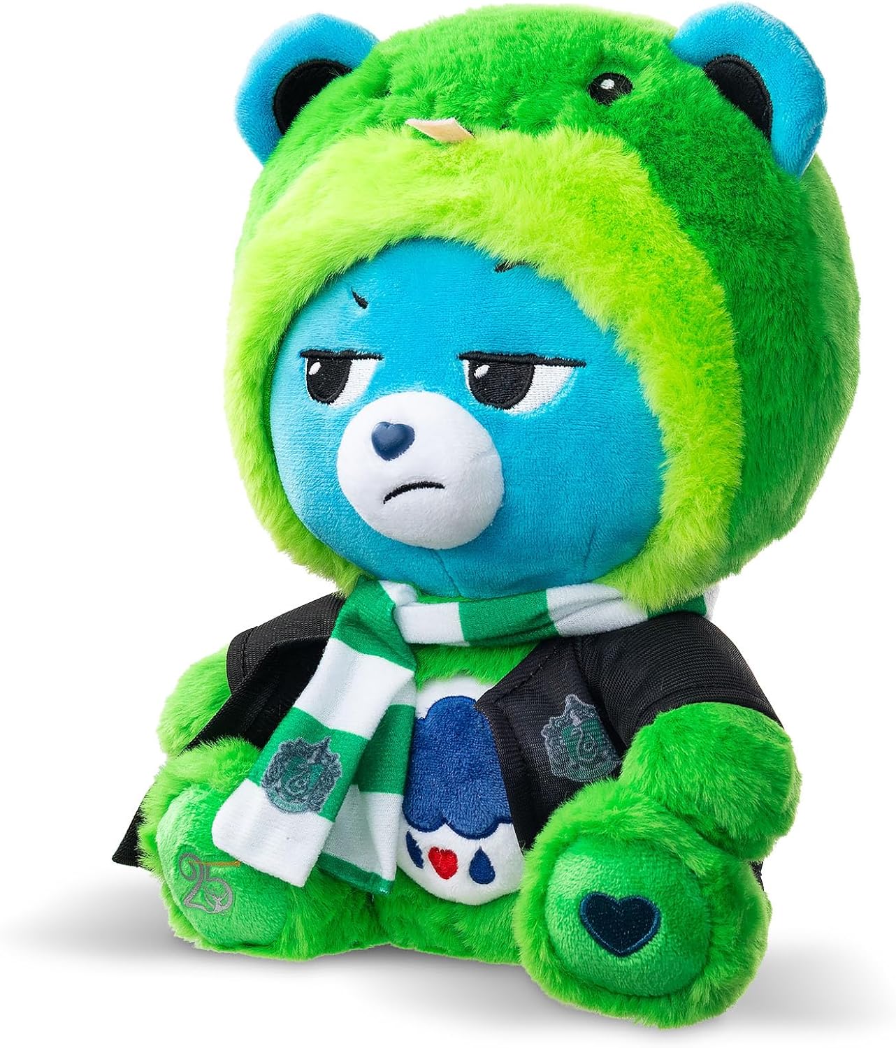 Care Bears x Harry Potter Slytherin Grumpy Bear 30cm Hoodie Plush – Premium Hogwarts House Collectible, Ages 4+
