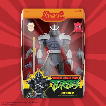 Super7 ULTIMATES! Teenage Mutant Ninja Turtles Shredder - 7" TMNT Action Figure with Accessories - Classic Cartoon Collectibles and Retro Toys