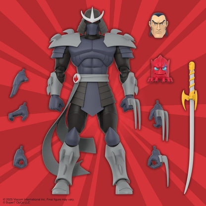 Super7 ULTIMATES! Teenage Mutant Ninja Turtles Shredder - 7" TMNT Action Figure with Accessories - Classic Cartoon Collectibles and Retro Toys