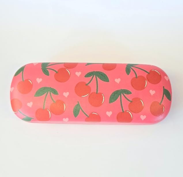 Sass & Belle Cherry Glasses Case – Hard Protective Spectacles Case for Women, Kids or Men – Quirky Eyewear Holder for Sunglasses or Glasses – Fun Sass and Belle Accessory