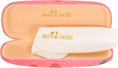 Sass & Belle Cherry Glasses Case – Hard Protective Spectacles Case for Women, Kids or Men – Quirky Eyewear Holder for Sunglasses or Glasses – Fun Sass and Belle Accessory