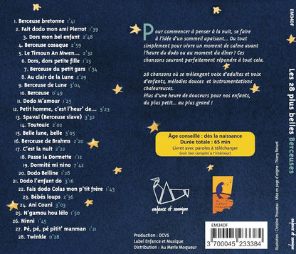 Les 28 Plus Belles Berceuses - CD Digipack: 28 plus belles berceuses d'enfance et musique