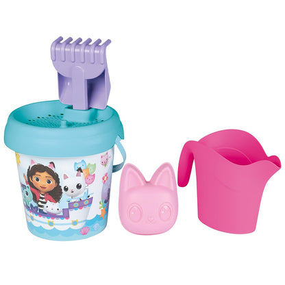 Smoby - Gabby en het Toverhuis - Gevulde emmer, Gieter - Zeef, Hark, Schep, Gieter, Zandvorm - Vanaf 18 maanden - Gemaakt in Frankrijk