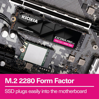 KIOXIA EXCERIA PRO G2 – 2TB M.2 2280 NVMe SSD – PCIe 5.0, up to 14,900/13,400 MB/s Read/Write – High-Speed Internal Drive for Notebook & Desktop PC, Professional Gaming, Content Creation
