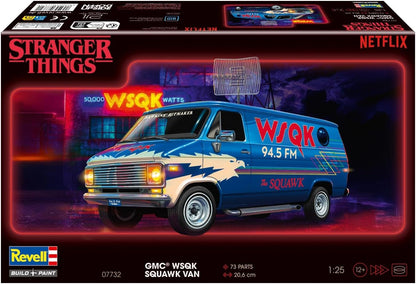 Revell 07732 "Stranger Things GMC WSQK Squawk Van 1:25 Scale - Unbuilt/Unpainted Plastic Model Kit