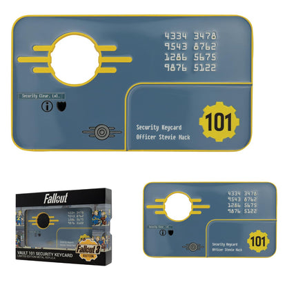 FaNaTtik Fallout 3 Vault 101 Security Keycard Metal Replica – Limited Edition, Numbered Collectible (5000