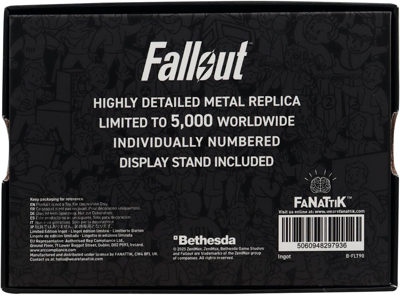 FaNaTtik Fallout 3 Vault 101 Security Keycard Metal Replica – Limited Edition, Numbered Collectible (5000