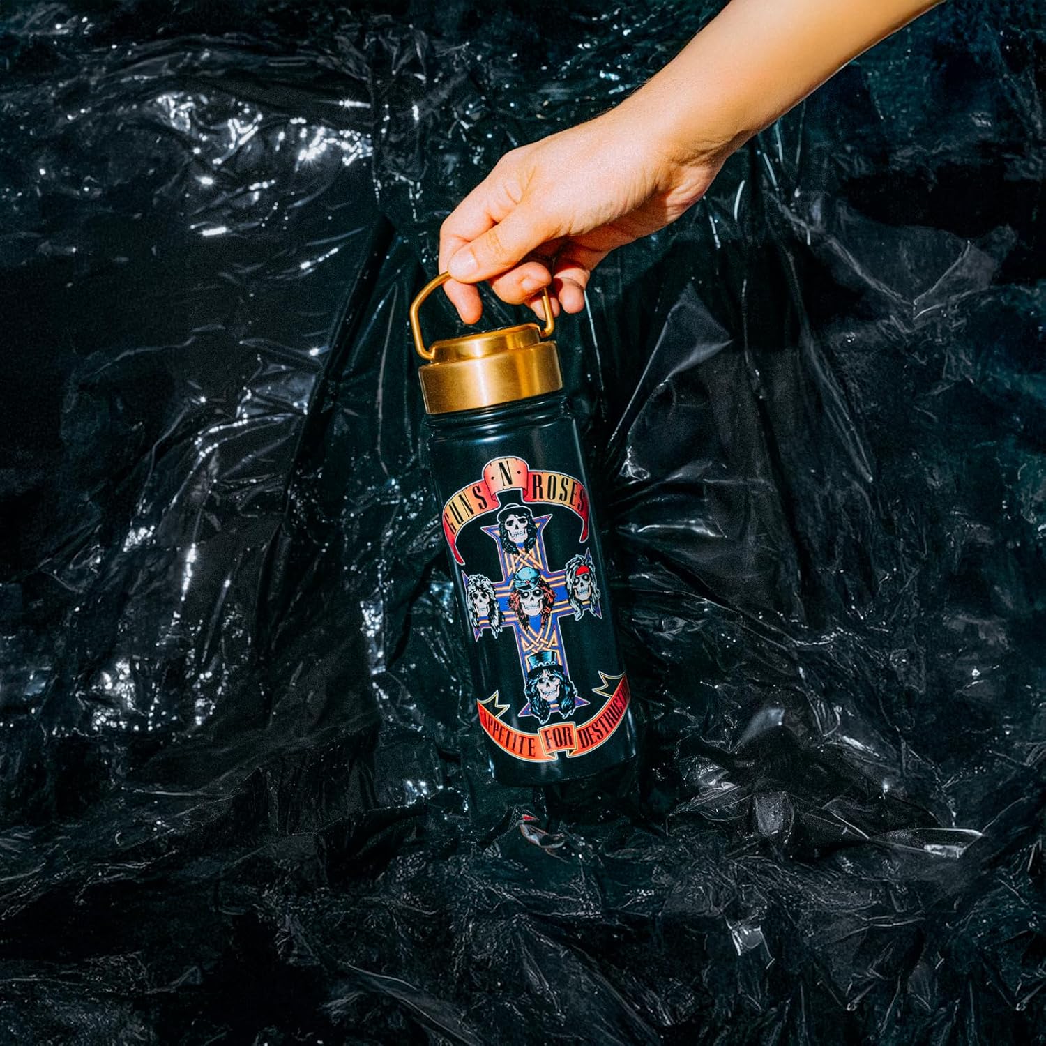 Grupo Erik Borraccia Termica Guns n Roses - Borraccia Acciaio Inox 550 ml per Bambini, Scuola, Palestra o Attività Sportive con Doppia Parete | Water Bottle: Regalo Rock