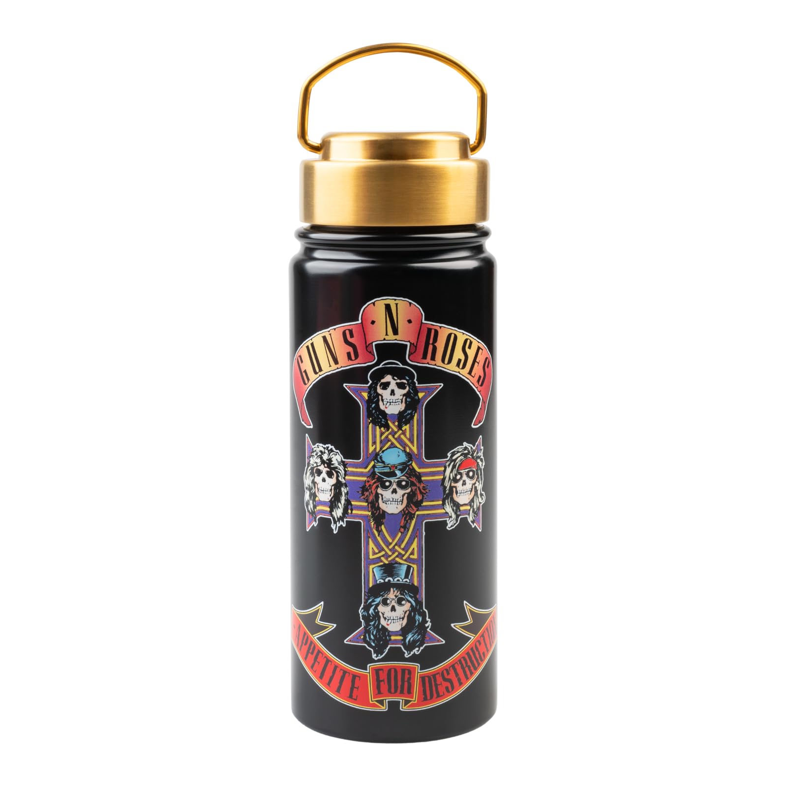 Grupo Erik Borraccia Termica Guns n Roses - Borraccia Acciaio Inox 550 ml per Bambini, Scuola, Palestra o Attività Sportive con Doppia Parete | Water Bottle: Regalo Rock