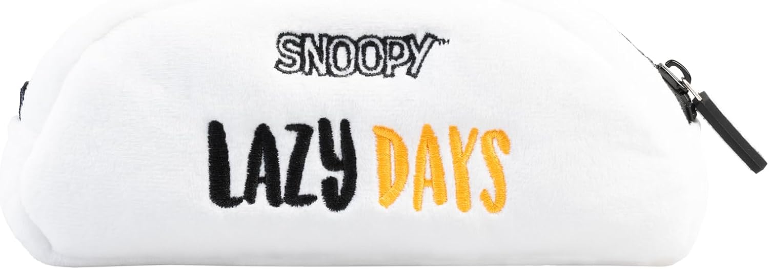 Grupo Erik Astuccio Snoopy Peanuts - Astuccio Scuola Piccolo Portapenne con Cerniera e Grafiche Ricamate in Peluche | Back to School: Cancelleria Bambina e Bambino, Regalo Snoopy (20 x 9 x 5cm