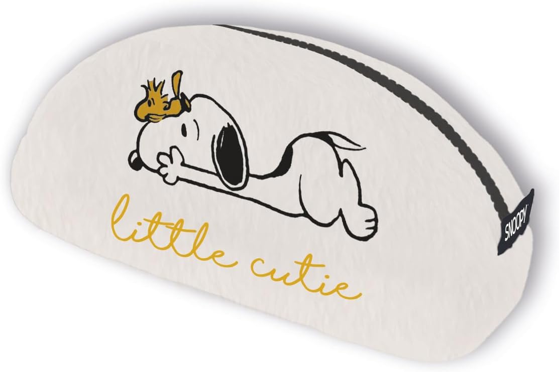 Grupo Erik Astuccio Snoopy Peanuts - Astuccio Scuola Piccolo Portapenne con Cerniera e Grafiche Ricamate in Peluche | Back to School: Cancelleria Bambina e Bambino, Regalo Snoopy (20 x 9 x 5cm