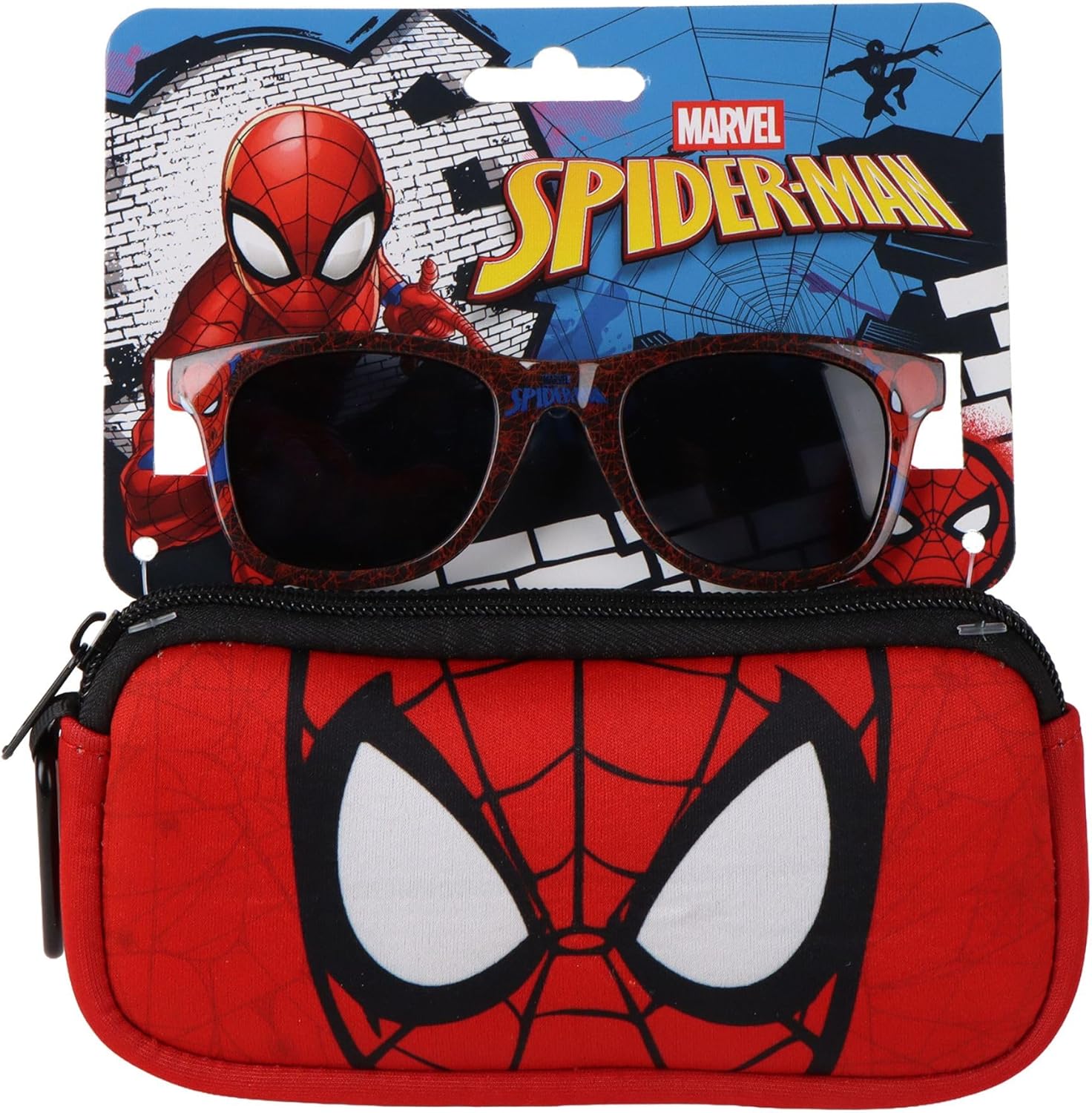 CERDÁ LIFE'S LITTLE MOMENTS Marvel Spider-Man Boys UV Protection Sunglasses and Matching Case Set for Summer, School, Holidays, Beach, Everyday Use
