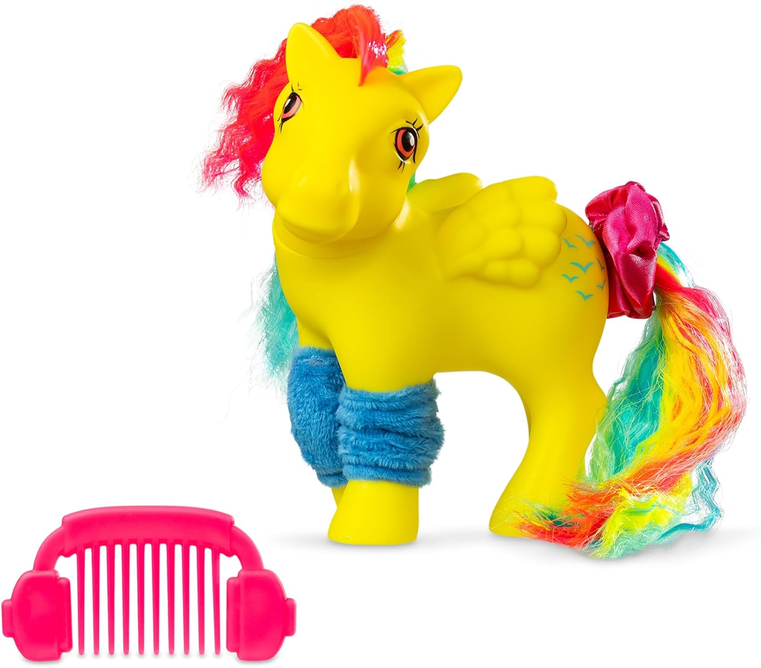 Basic Fun My Little Pony Totally Rad Skydancer – Retro 80s Neon Pony with Brushable Hair & Comb – Collectible Toy for Kids & Fans Ages 3+