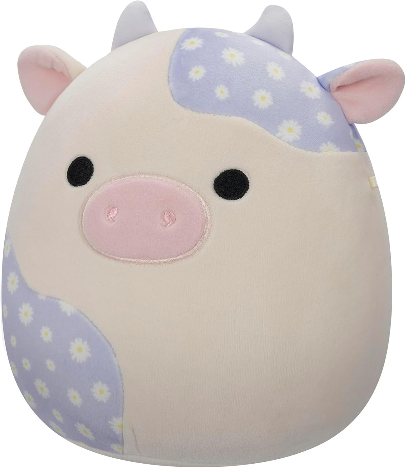 Original Squishmallows 7.5-Inch Liesel the Lavender Floral Print Cow - Easter Plush