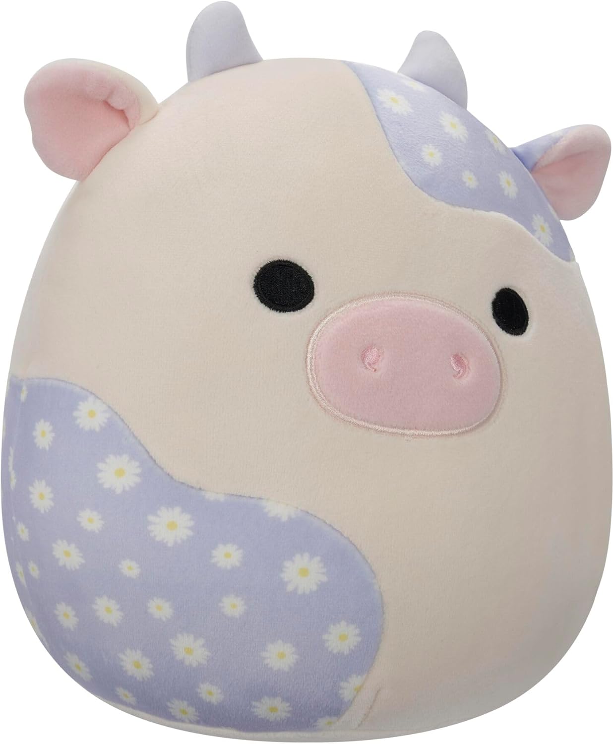 Original Squishmallows 7.5-Inch Liesel the Lavender Floral Print Cow - Easter Plush