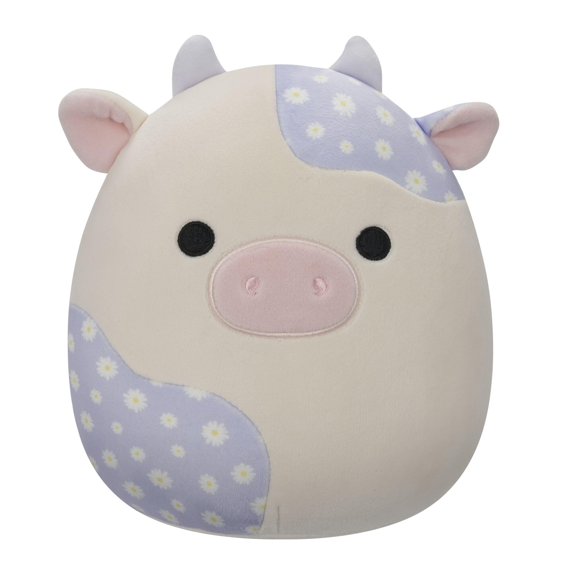 Original Squishmallows 7.5-Inch Liesel the Lavender Floral Print Cow - Easter Plush