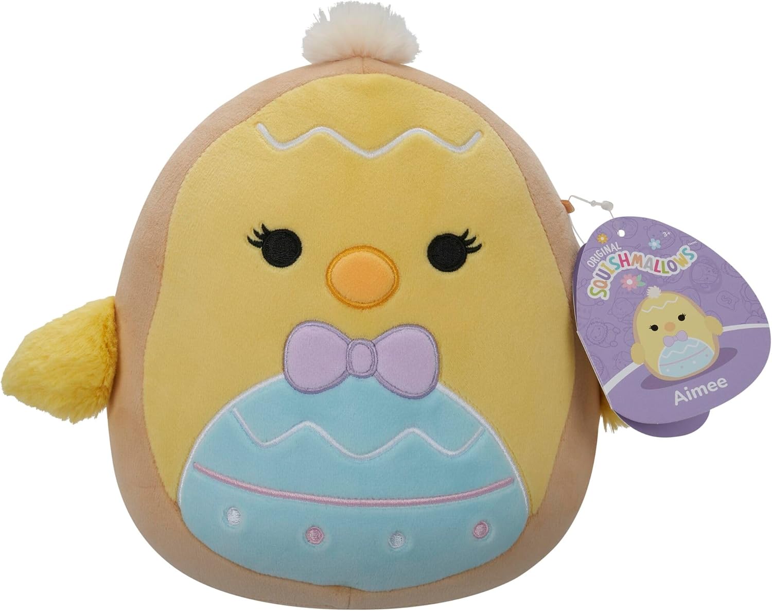 Original Squishmallows 7.5-Inch Aimee the Yellow Chick Easter Cookie - Easter Plush