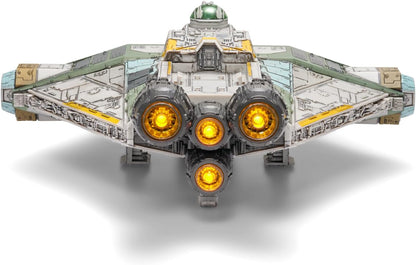 STAR WARS Micro Galaxy Squadron Ghost - 15-Inch Vehicle with Motion and Button Activated Lights and Sounds plus Four 1-Inch Micro Figure Accessories