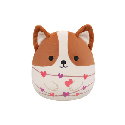 Squishmallows Original 7.5-Inch Reginald the Corgi - Valentine's Plush